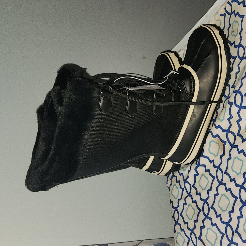 JBU Tall Black Fur lined snow boot